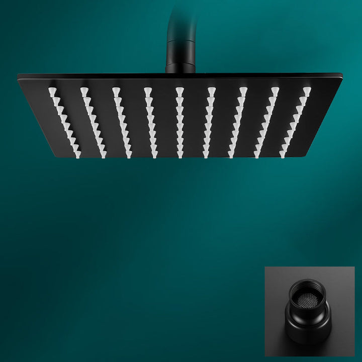 BowLift | Black round fixed shower head Modern design wall-mounted shower head