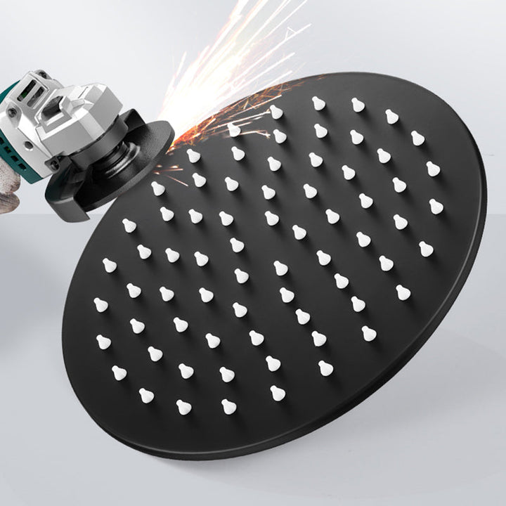 BowLift | Black round fixed shower head Modern design wall-mounted shower head