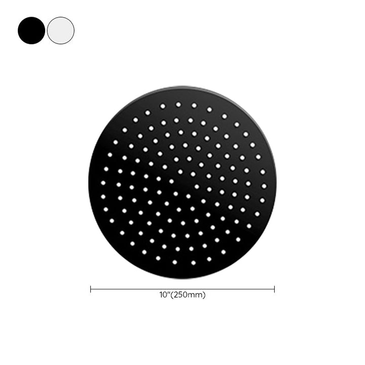 BowLift | Black round fixed shower head Modern design wall-mounted shower head