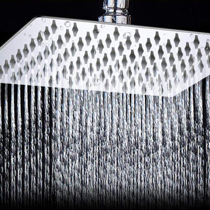 BowLift | Modern Style Dual Showerhead 9-Spray Silver Wall-Mounted Showerhead