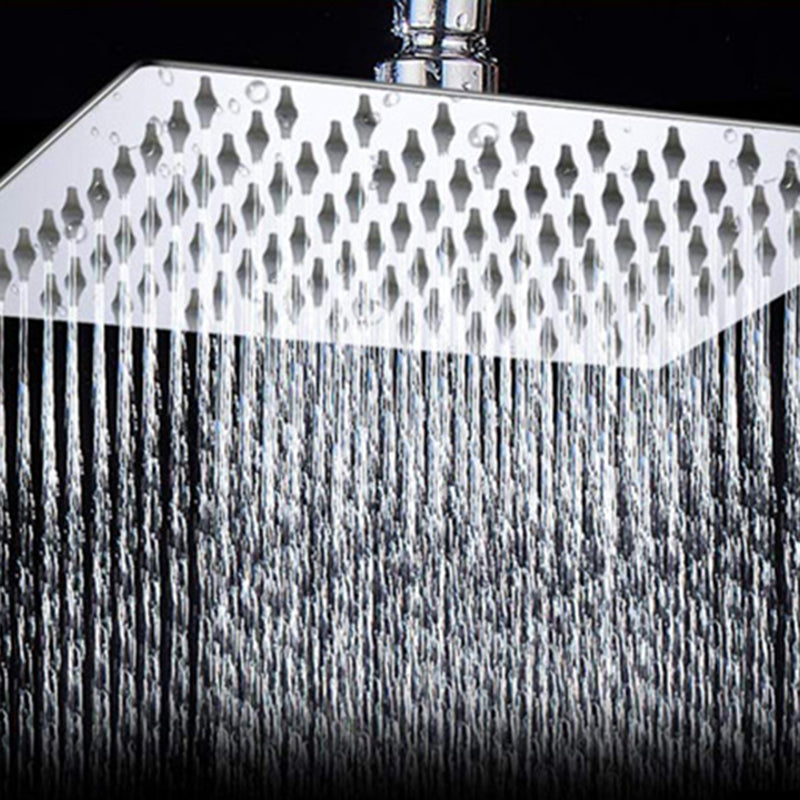 BowLift | Modern Style Dual Shower Head 9-Spray Silver Wall Mount Shower Head