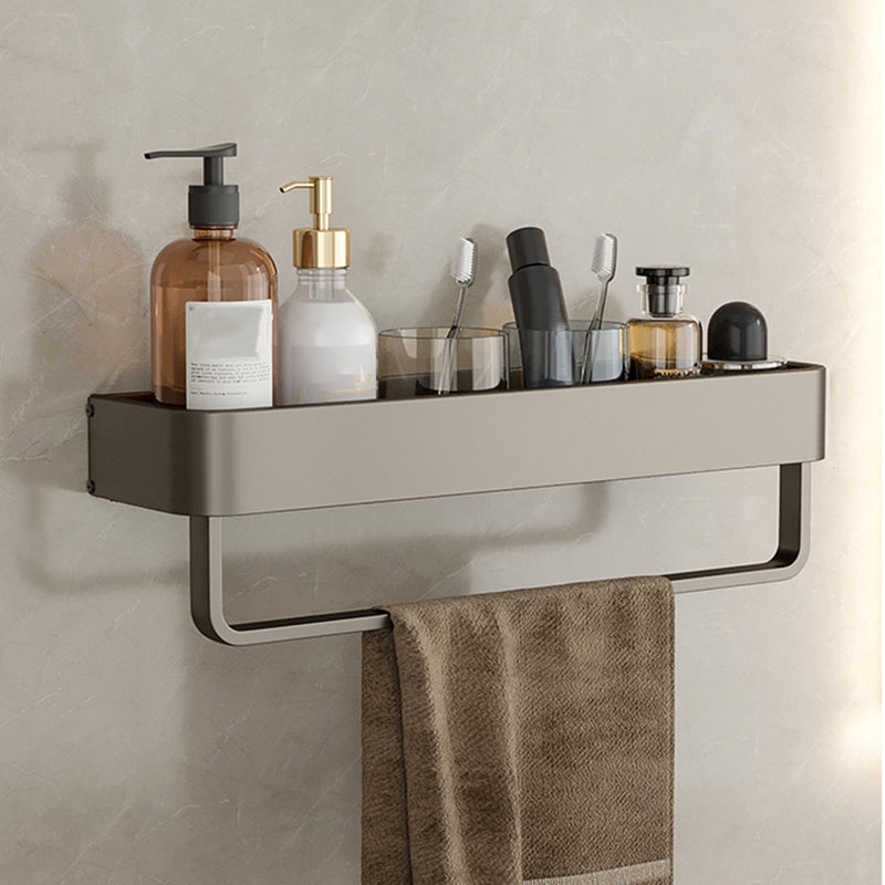 BowLift | Contemporary Aluminum Bathroom Accessory Set Gray Bath Shelf