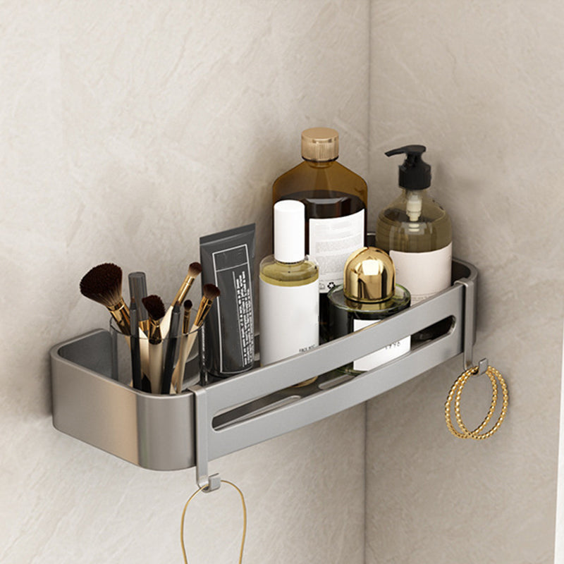 BowLift | Contemporary Aluminum Bathroom Accessory Set Gray Bath Shelf