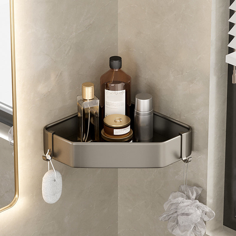 BowLift | Contemporary Aluminum Bathroom Accessory Set Gray Bath Shelf