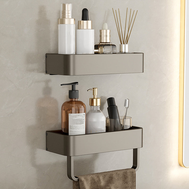 BowLift | Contemporary Aluminum Bathroom Accessory Set Grey Bath Shelf