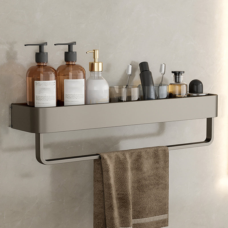 BowLift | Contemporary Aluminum Bathroom Accessory Set Gray Bath Shelf