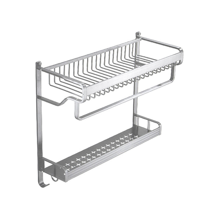BowLift | Black / Silver Bathroom Accessories Aluminum Hardware Set Bathroom Shelf