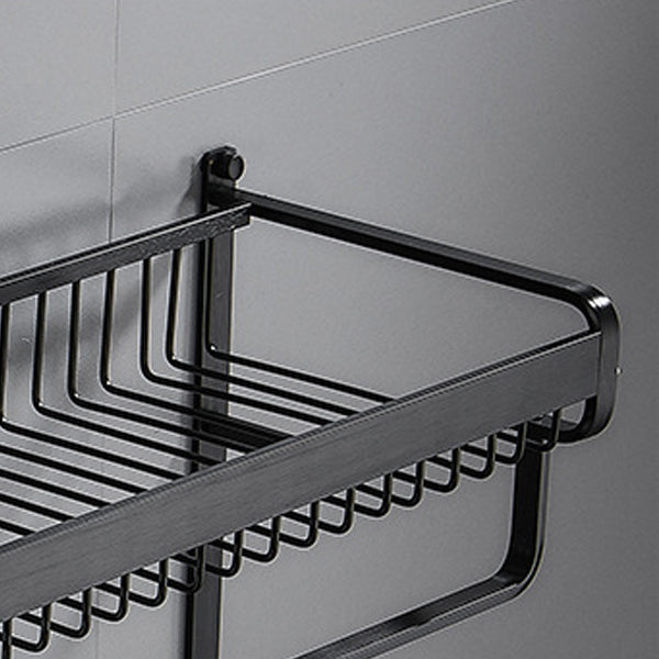 BowLift | Black / Silver Bathroom Accessories Aluminum Hardware Set Bathroom Shelf