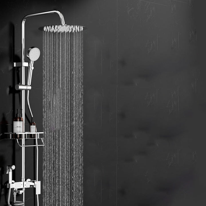 BowLift | Wall-mounted rectangular shower system Stain-resistant copper Modern shower system