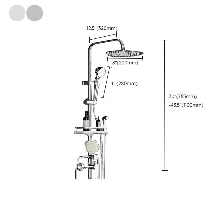 BowLift | Wall-mounted Rectangular Shower System Stain-resistant Copper Modern Shower System