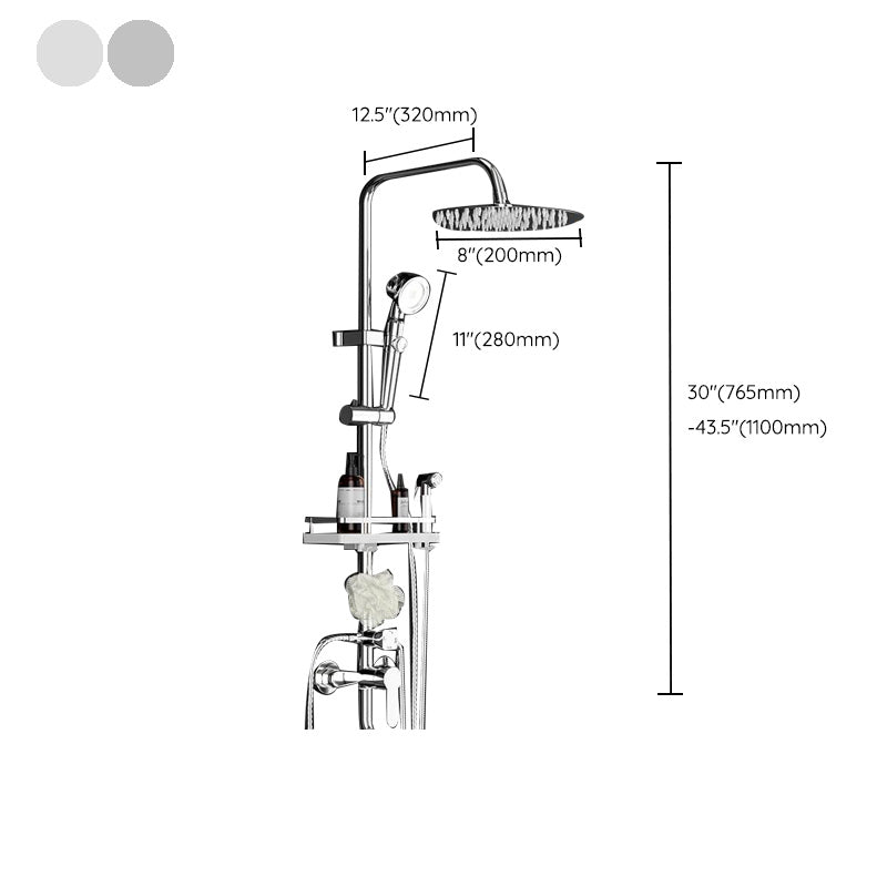 BowLift | Wall-mounted rectangular shower system Stain-resistant copper Modern shower system