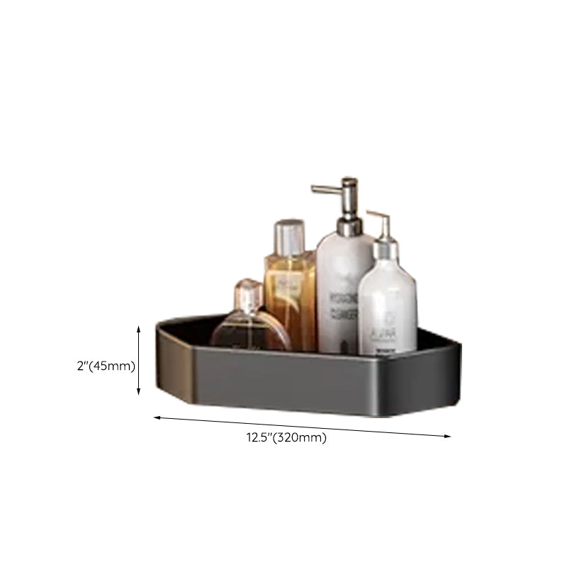 BowLift | Contemporary bathroom accessory set with black finish and bath shelf/towel bar