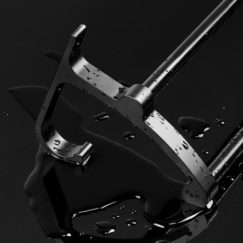 BowLift | Classic Bathroom Accessories Set in Aluminum Black Finish Bathrobe Hook/ Towel Bar