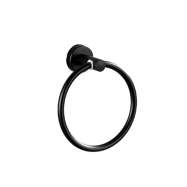 BowLift | Modern Bathroom Hardware Set in Stainless Steel Brushed Chrome Towel Bar/Ring & Bathrobe Hook