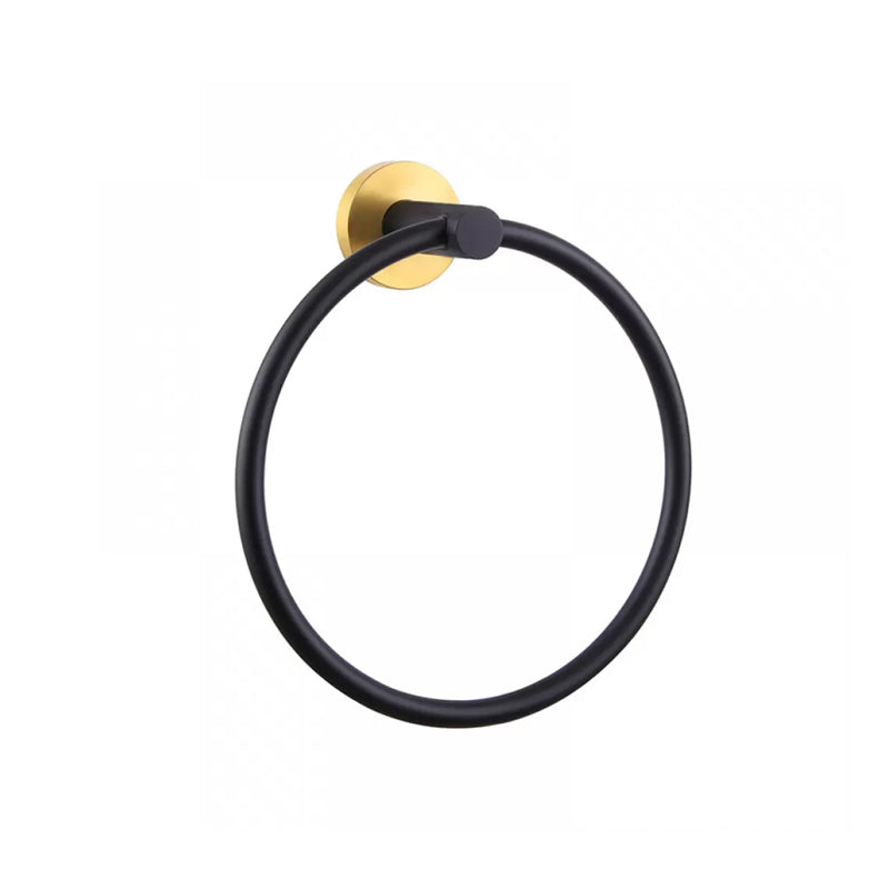 BowLift | Modern Bathroom Hardware Set in Stainless Steel Brushed Chrome Towel Bar/Ring & Bathrobe Hook