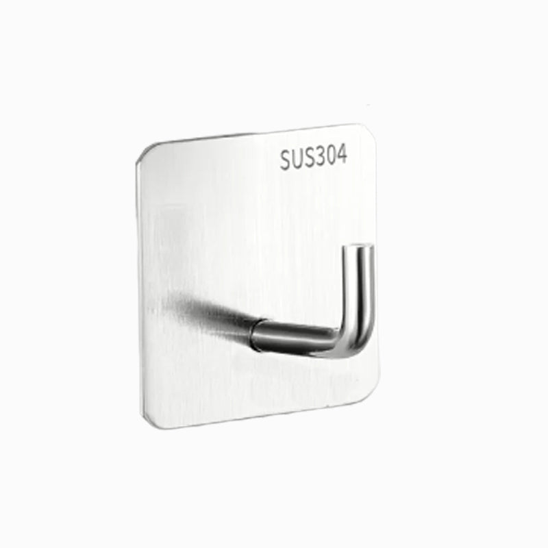 BowLift | Modern Bathroom Hardware Set in Stainless Steel Brushed Chrome Towel Bar/Ring & Bathrobe Hook