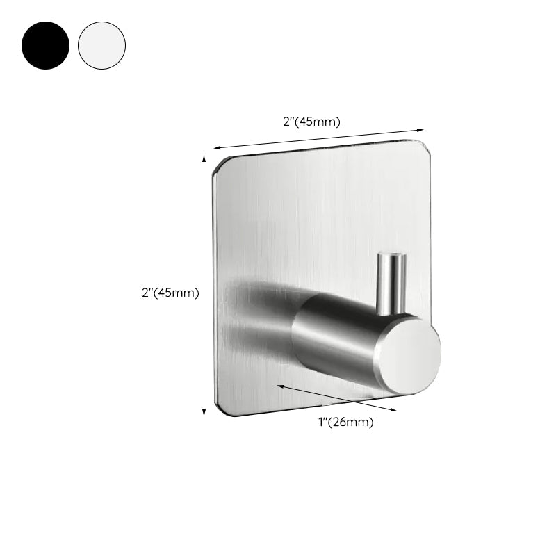 BowLift | Modern Bathroom Hardware Set in Stainless Steel Brushed Chrome Towel Bar/Ring & Bathrobe Hook