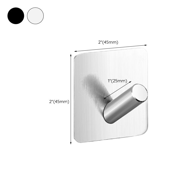 BowLift | Modern Bathroom Hardware Set in Stainless Steel Brushed Chrome Towel Bar/Ring & Bathrobe Hook