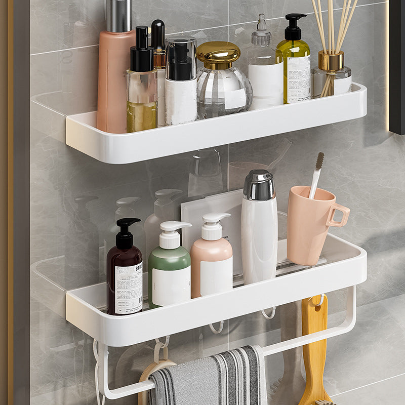 BowLift | Contemporary Bathroom Accessory Set Metal Bath Shelf in White