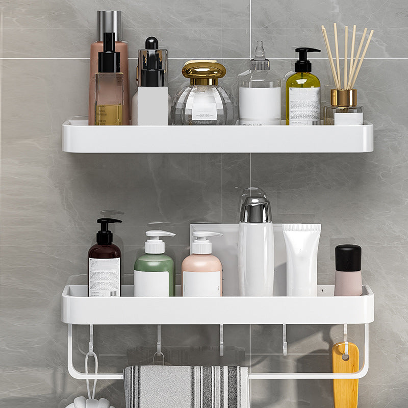 BowLift | Contemporary Bathroom Accessory Set Metal Bath Shelf in White