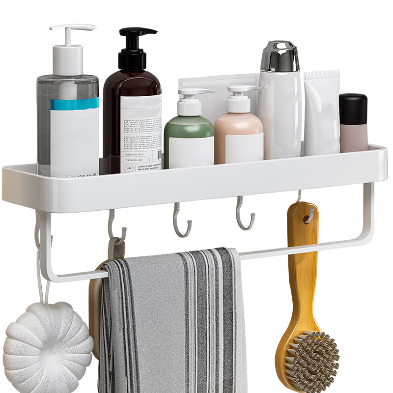 BowLift | Contemporary Bathroom Accessory Set Metal Bath Shelf in White
