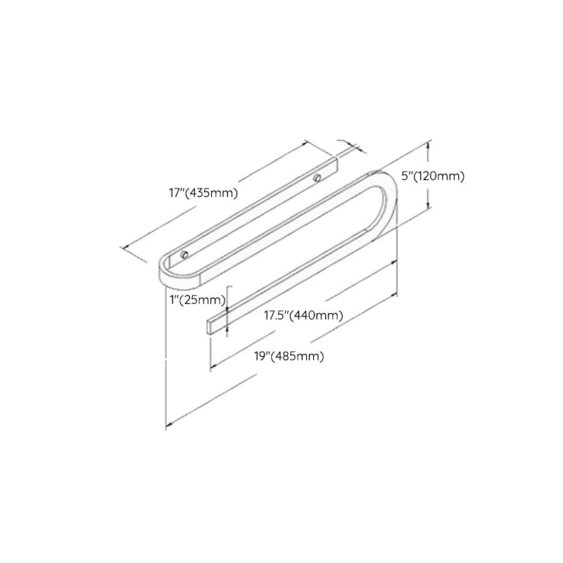 BowLift | Black 6-piece Bathroom Accessory Set Modern Shower Curtain Rod / Bathrobe Hooks and Towel Bar