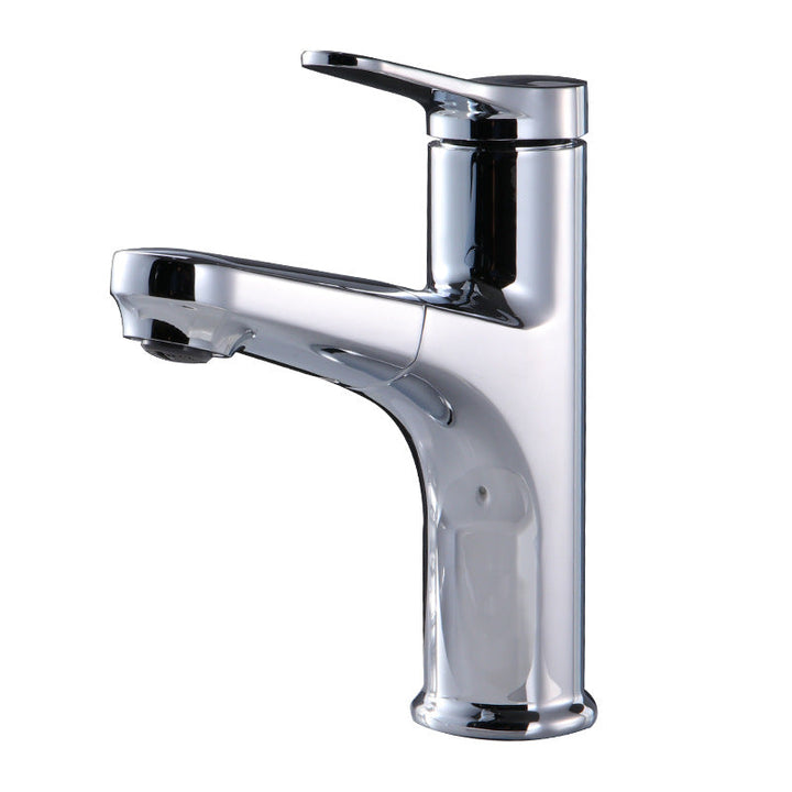 BowLift | Contemporary Basin Faucet Copper Pure Color Single Lever Retractable Basin Faucet