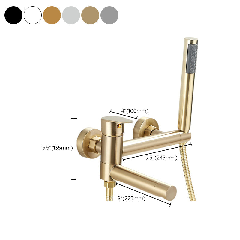 BowLift | Contemporary Wall Mounted Bathtub Filler Single Handle Metal Faucet