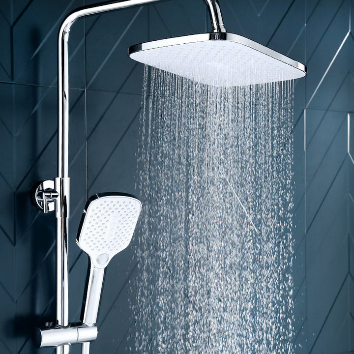 BowLift | Modern Bathroom Standard Showerhead Rainfall Square Ceiling Mounted Showerhead
