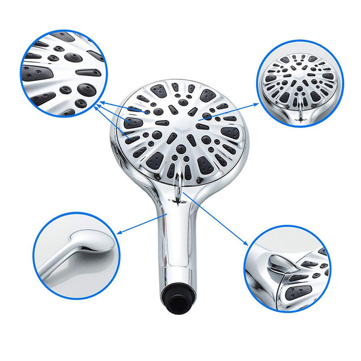 BowLift | Modern shower head for bathroom 9-nozzle round wall-mounted shower head