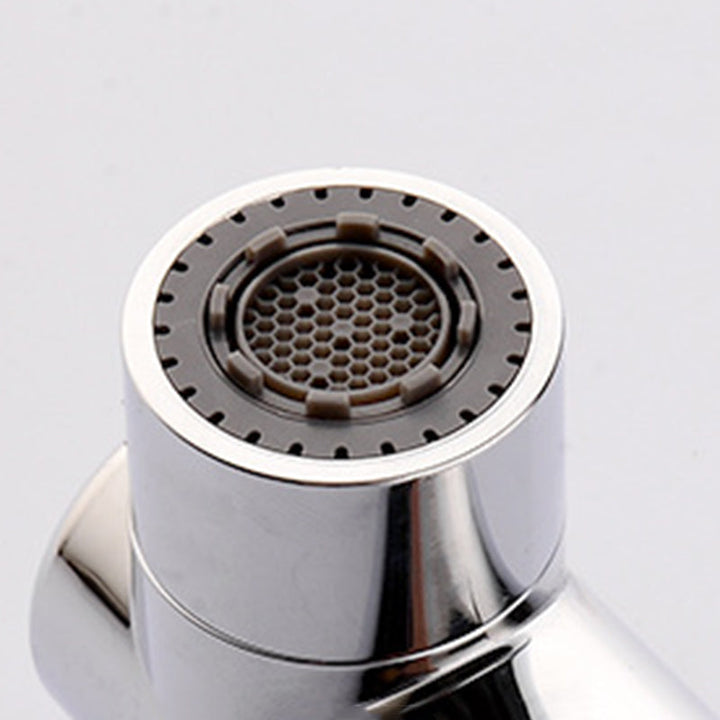 BowLift | Round contemporary bathroom faucet with lever handle and single hole installation