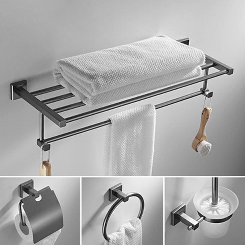 BowLift | Traditional Brass Bathroom Accessory Set Gray Bathroom Accessory Set