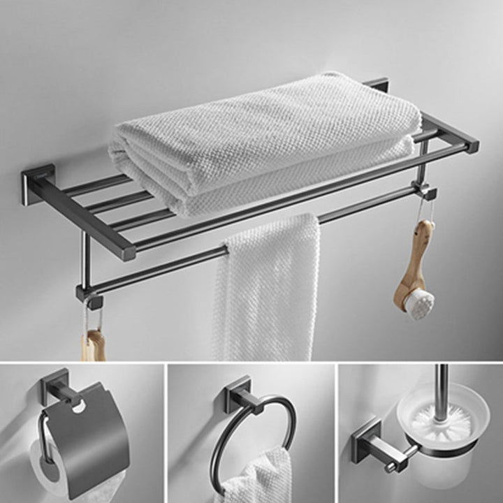 BowLift | Traditional Brass Bathroom Accessory Set Gray Bathroom Accessory Set