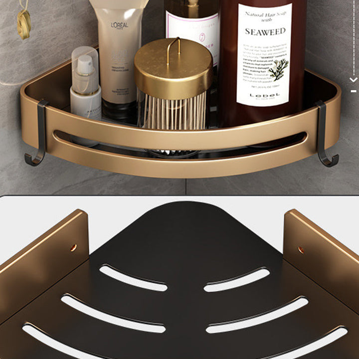 BowLift | Modernism Bathroom Accessories Hardware Set Black & Gold Bathroom Shelf/Towel Bar