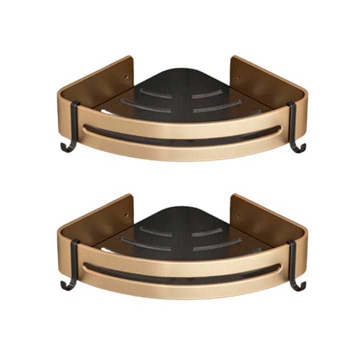 BowLift | Modernism Bathroom Accessories Hardware Set Black & Gold Bathroom Shelf/Towel Bar