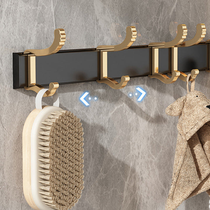 BowLift | Modernism Bathroom Accessories Hardware Set Black & Gold Bathroom Shelf/Towel Bar