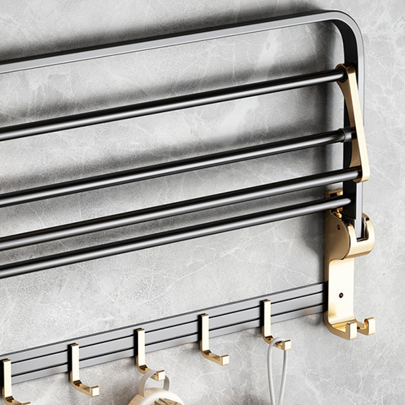 BowLift | Modernism Bathroom Accessories Hardware Set Black & Gold Bathroom Shelf/Towel Bar