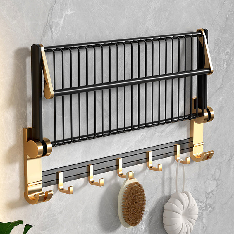 BowLift | Modernism Bathroom Accessories Hardware Set Black & Gold Bathroom Shelf/Towel Bar