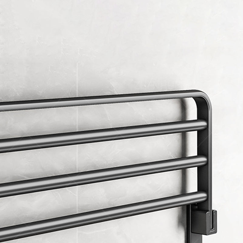 BowLift | Black Aluminum Bathroom Accessory Set Modern Bathroom Shelf / Towel Bar & Paper Holder