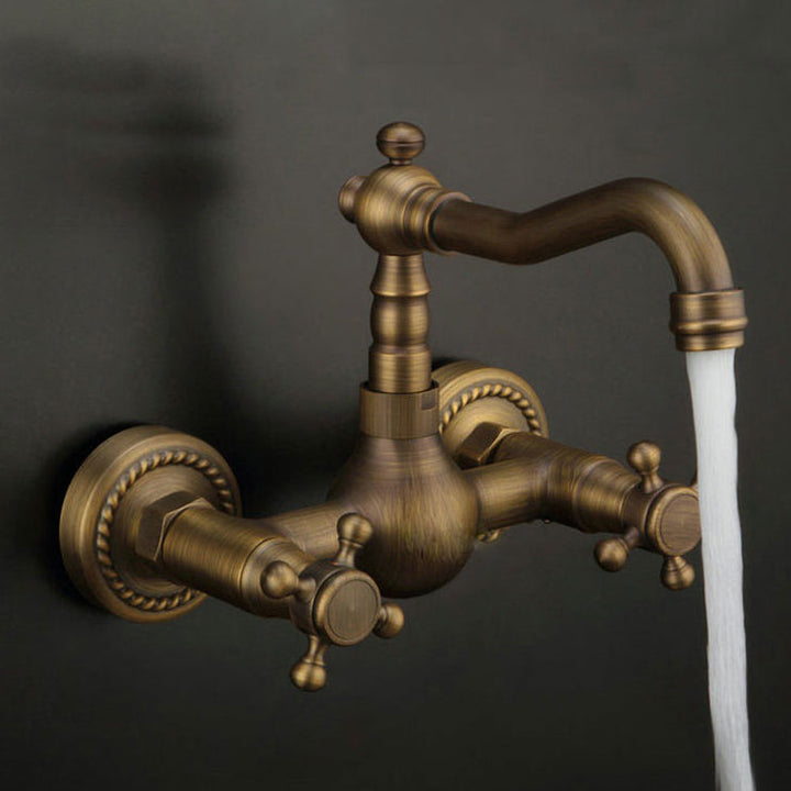 BowLift | Traditional Wall-Mounted Copper Clawfoot Bathtub Faucet Trim Low Arc Clawfoot Bathtub Faucet