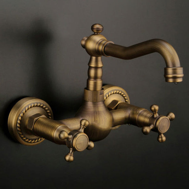 BowLift | Traditional Wall-Mounted Copper Clawfoot Bathtub Faucet Trim Low Arc Clawfoot Bathtub Faucet