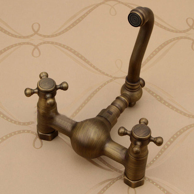 BowLift | Traditional Wall-Mounted Copper Clawfoot Bathtub Faucet Trim Low Arc Clawfoot Bathtub Faucet