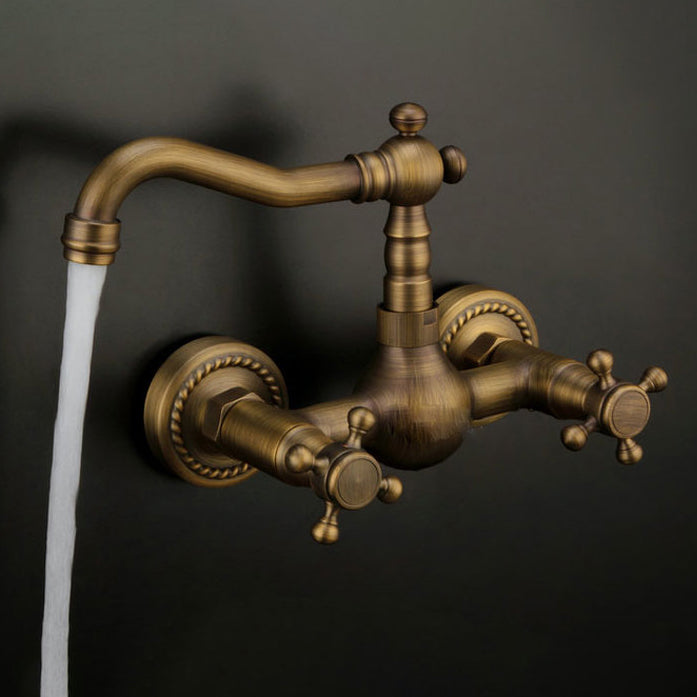 BowLift | Traditional Wall-Mounted Copper Clawfoot Bathtub Faucet Trim Low Arc Clawfoot Bathtub Faucet