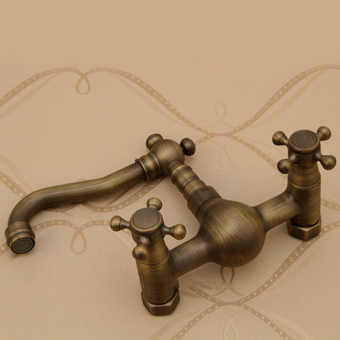 BowLift | Traditional Wall-Mounted Copper Clawfoot Bathtub Faucet Trim Low Arc Clawfoot Bathtub Faucet