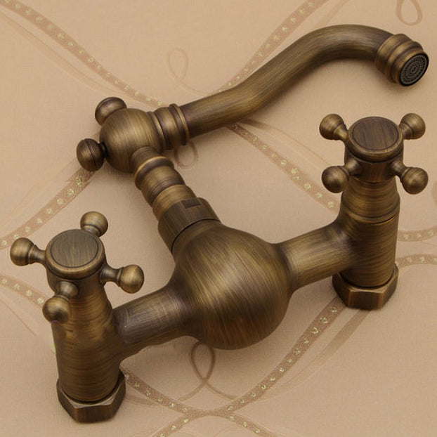 BowLift | Traditional Wall-Mounted Copper Clawfoot Bathtub Faucet Trim Low Arc Clawfoot Bathtub Faucet
