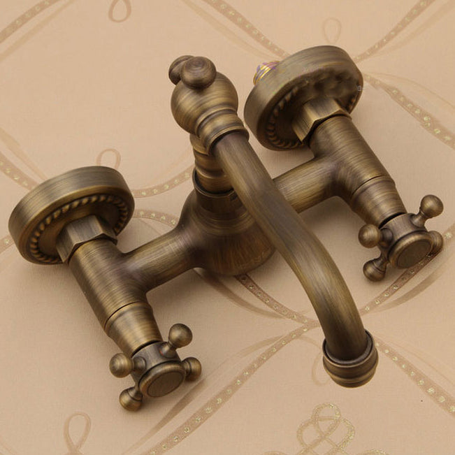 BowLift | Traditional Wall-Mounted Copper Clawfoot Bathtub Faucet Trim Low Arc Clawfoot Bathtub Faucet