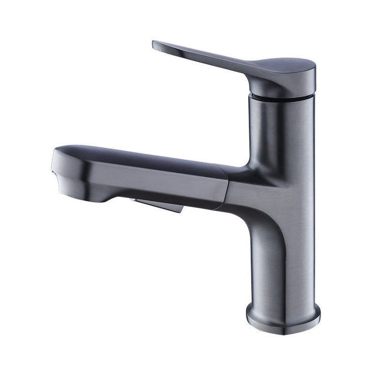 BowLift | Vessel Sink Faucet Modern Pull-Out Bathroom Faucet with One Lever Handle