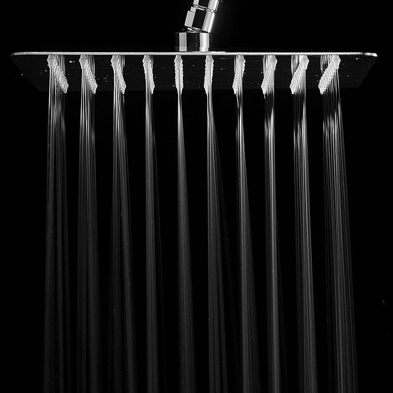 BowLift | Contemporary Shower Combo Fixed Shower Head Stainless Steel Wall Mounted Square Shower Head