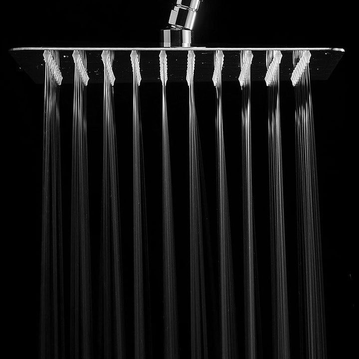 BowLift | Contemporary Shower Combo Fixed Shower Head Stainless Steel Wall Mounted Square Shower Head
