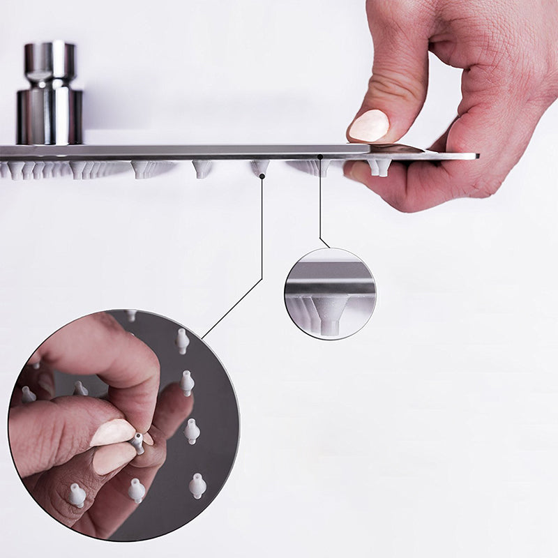 BowLift | Contemporary Shower Combo Fixed Shower Head Stainless Steel Wall Mounted Square Shower Head